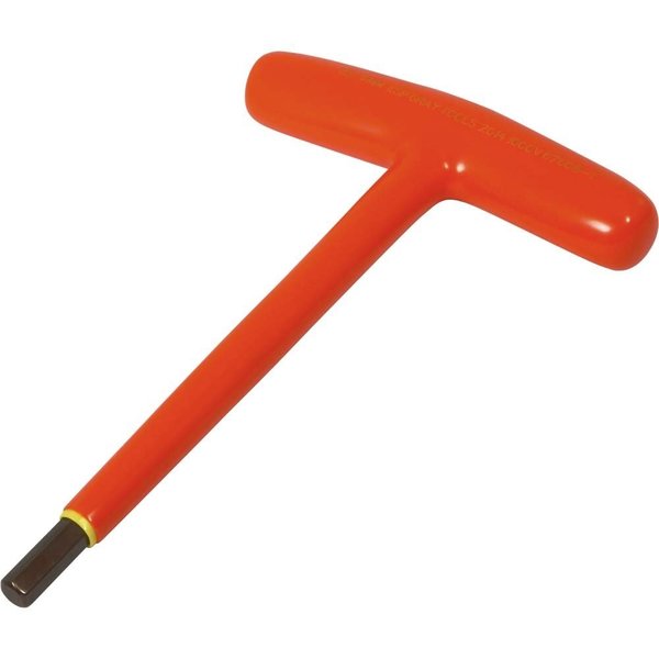 Gray Tools 8mm T-handle S2 Hex Key, 1000V Insulated 67608-I